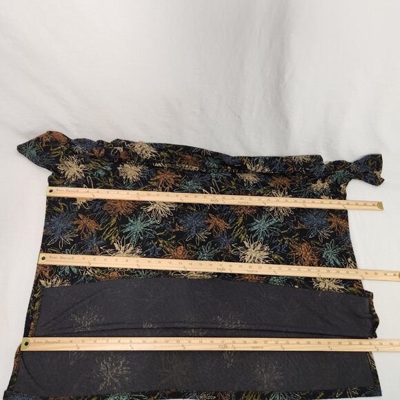 MAGGIE BARNERS Art To Wear Black Metallic Floral Tunic Blouse Size 4X New NO Tag - Picture 15 of 16